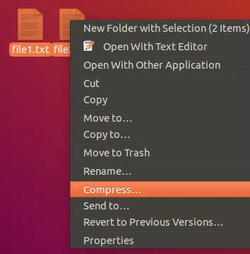 Creating a tar archive in Linux GUI