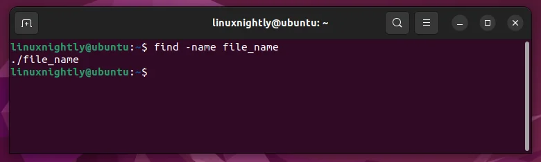 Searching a file with find command