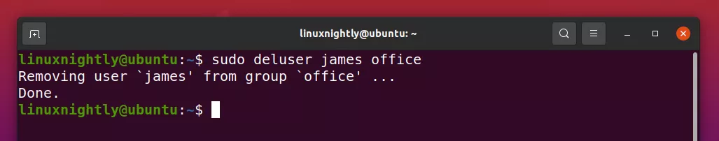 Removing a user from a group