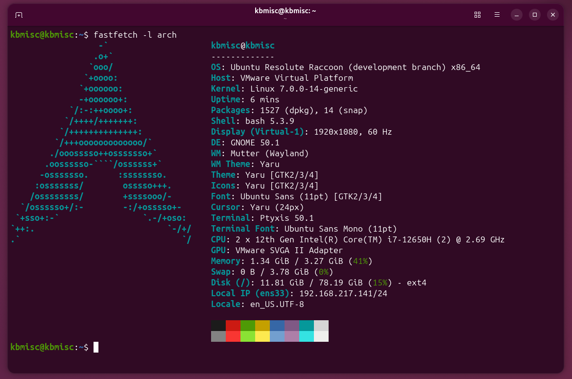 Using Fastfetch to display ASCII art of a different distro