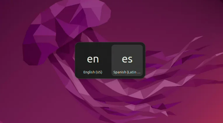 Switching language using keyboard shortcut