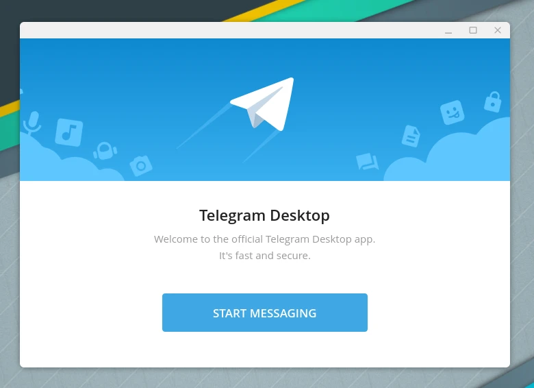Starting Telegram after the installation is done