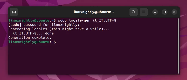 Installing new locale in Ubuntu
