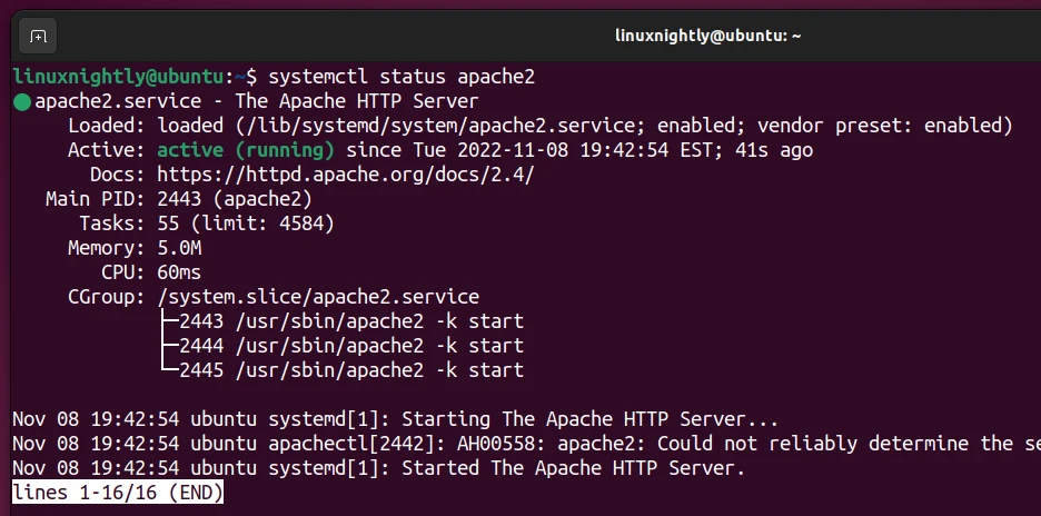 Checking the status of a service in systemd
