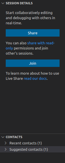 Sharing with contacts