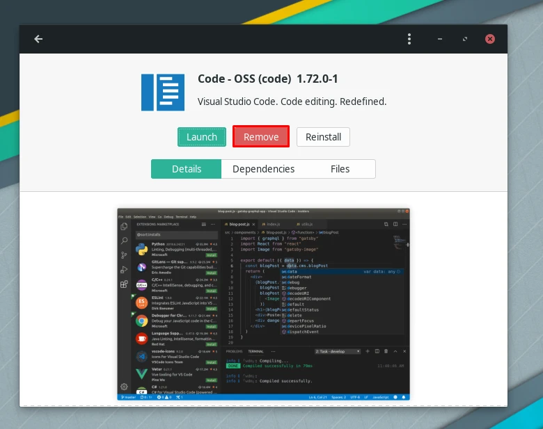 Removing Visual Studio via GUI